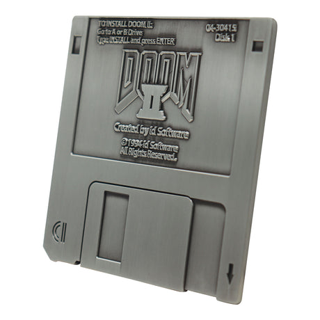 Fanattik DOOM II Limited Edition Commemorative FLOPPY DISK Metal Replica Antique Silver
