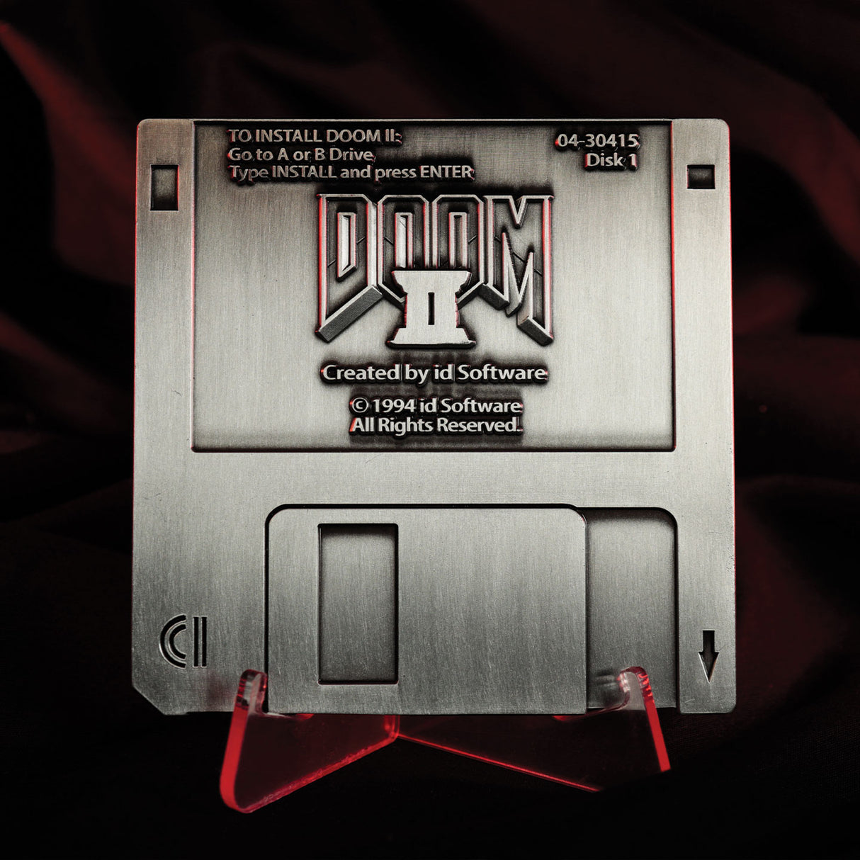 Fanattik DOOM II Limited Edition Commemorative FLOPPY DISK Metal Replica Antique Silver