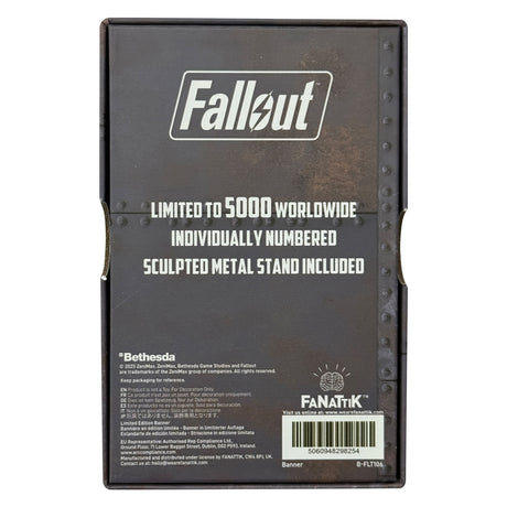 Fanattik Fallout Limited Edition BROTHERHOOD OF STEEL Metal Desktop Banner