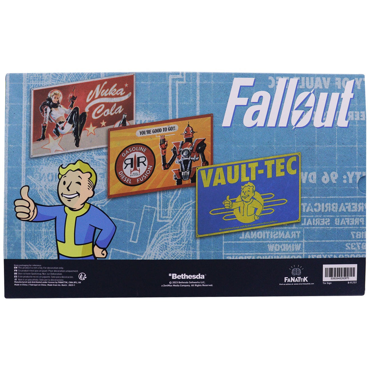 SET OF 3 TIN SIGNS | Fallout | Limited Edition