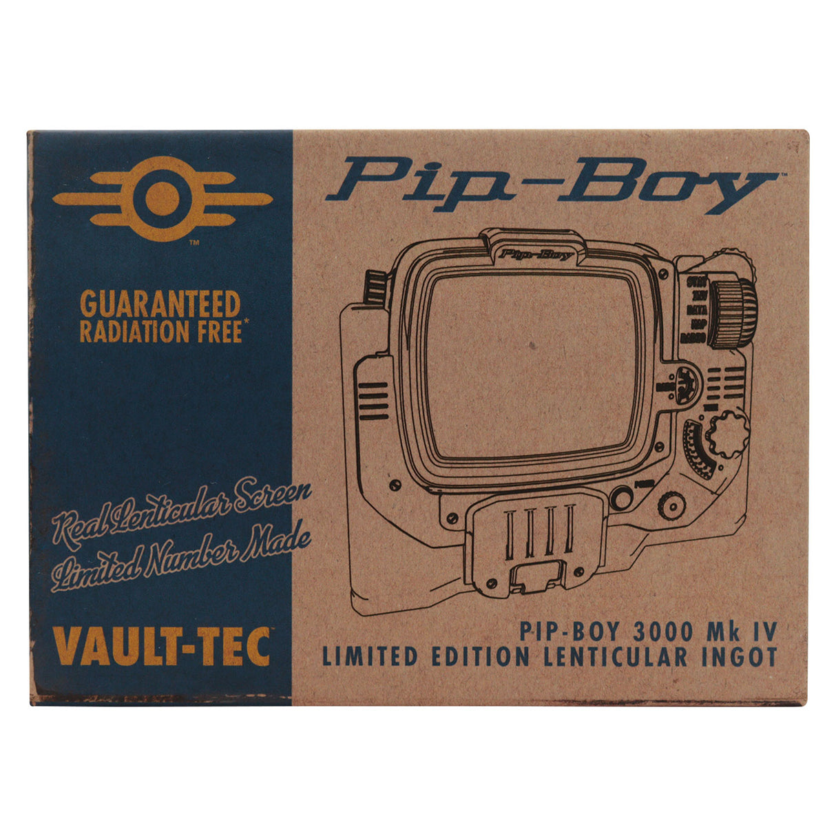 Fanattik Fallout Limited Edition PIP-BOY 3000 Mk IV Lenticular Metal Ingot