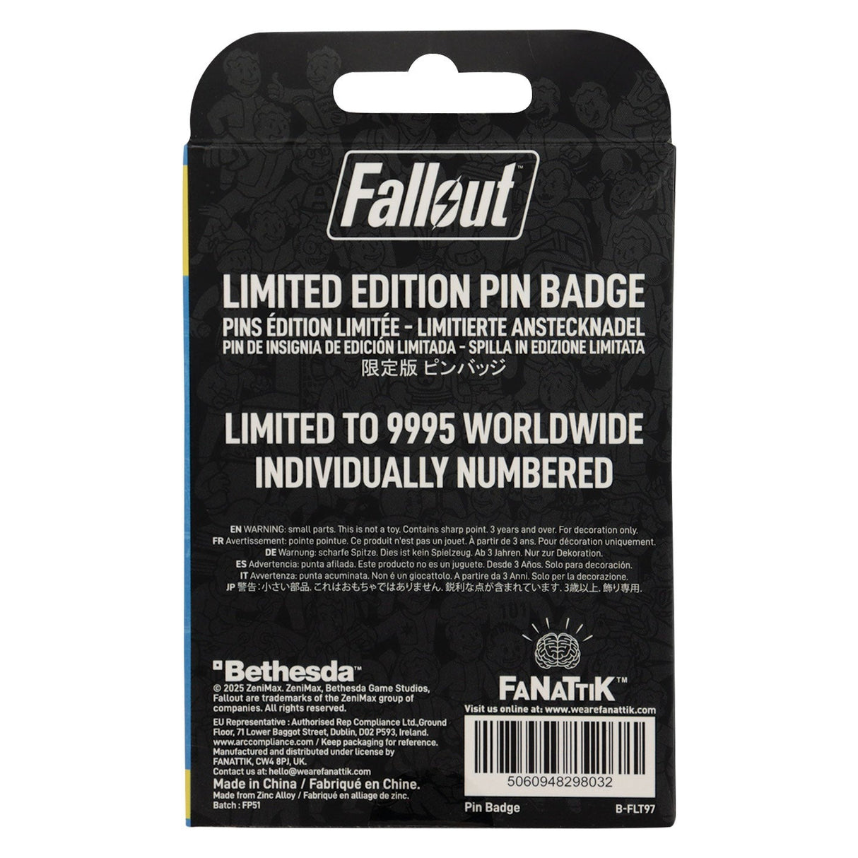 CHARISMA BOY | Fallout | Limited Edition Pin Badge