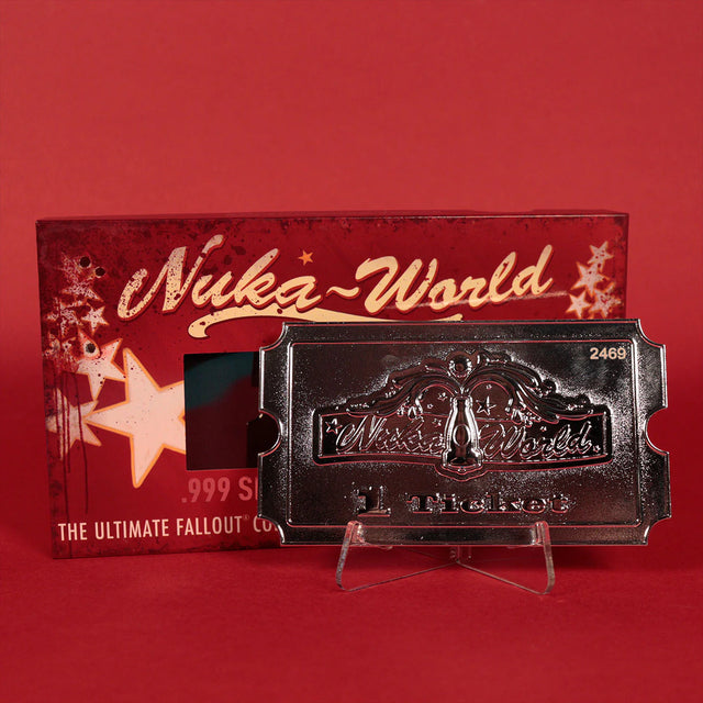 Fallout Nuka World | Silver Plated Ticket | Limited Edition