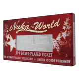 Fallout Nuka World | Silver Plated Ticket | Limited Edition