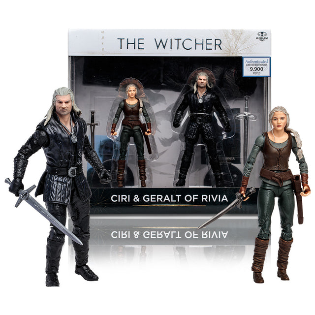 The Witcher | Ciri & Geralt of Rivia | 7 inch Figure | McFarlane Toys | Limited Edition 9,900