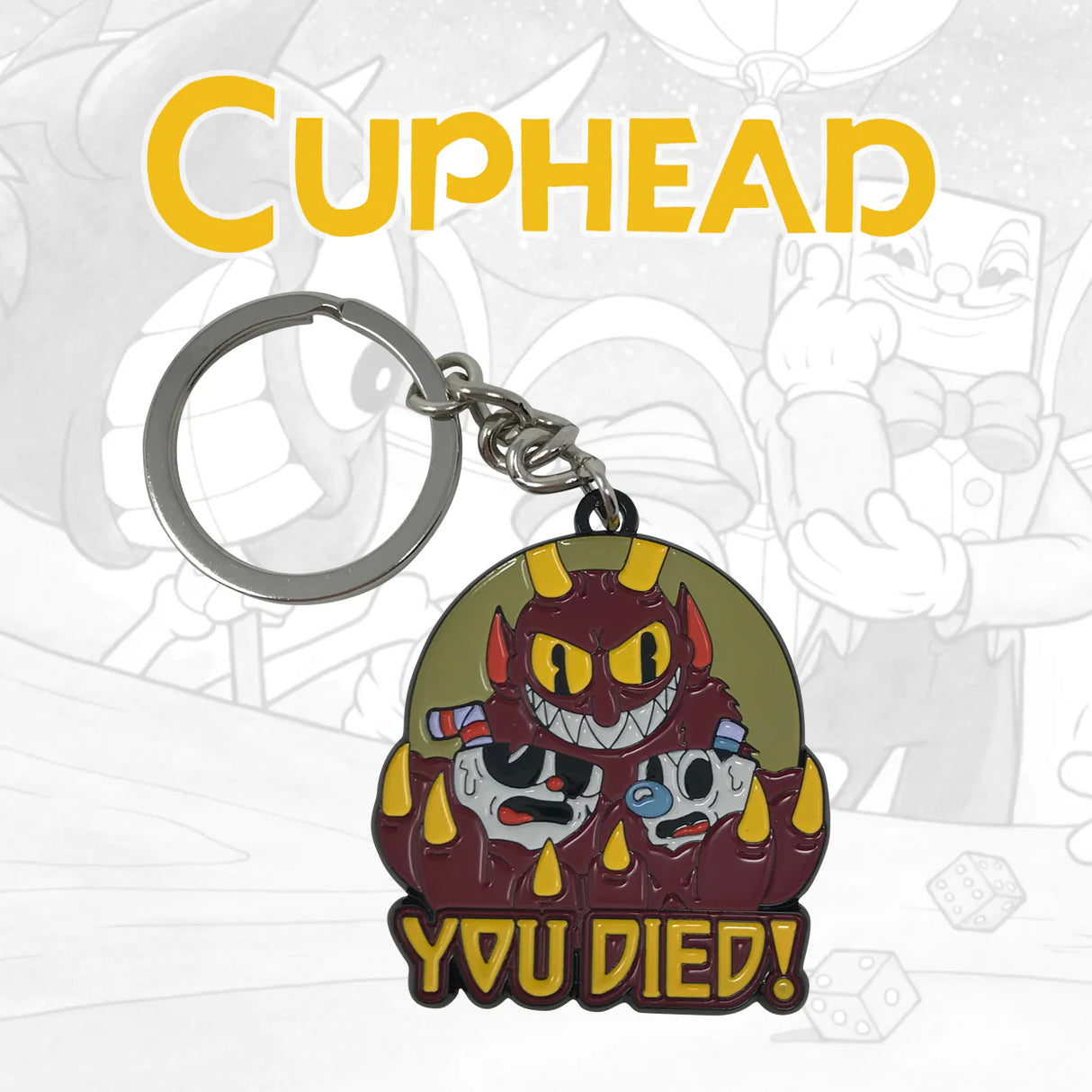 Cuphead | You Died Keyring | Limited Edition