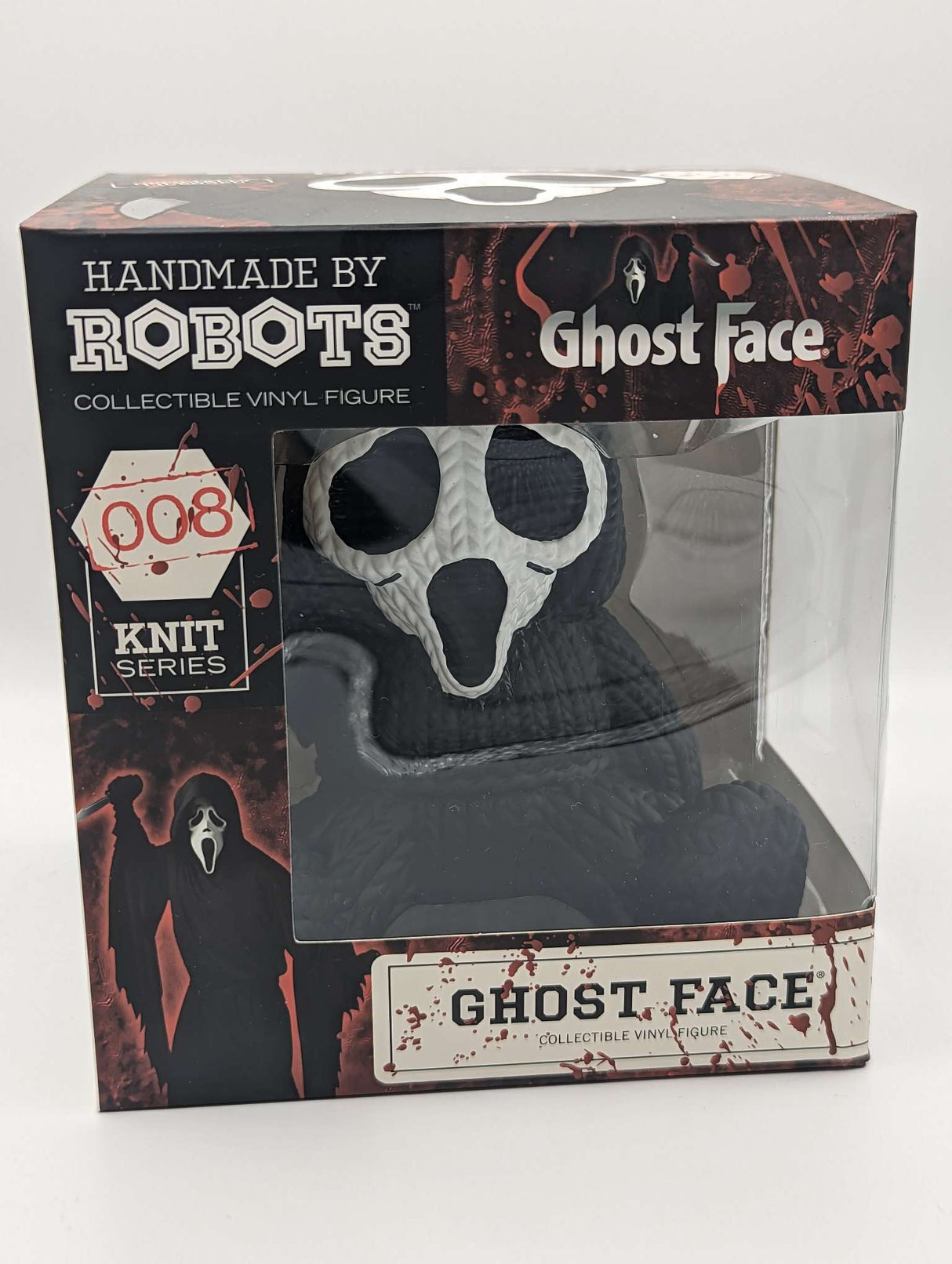 Handmade by Robots | Scream | Ghost Face White Vinyl Figure | Knit Series #008