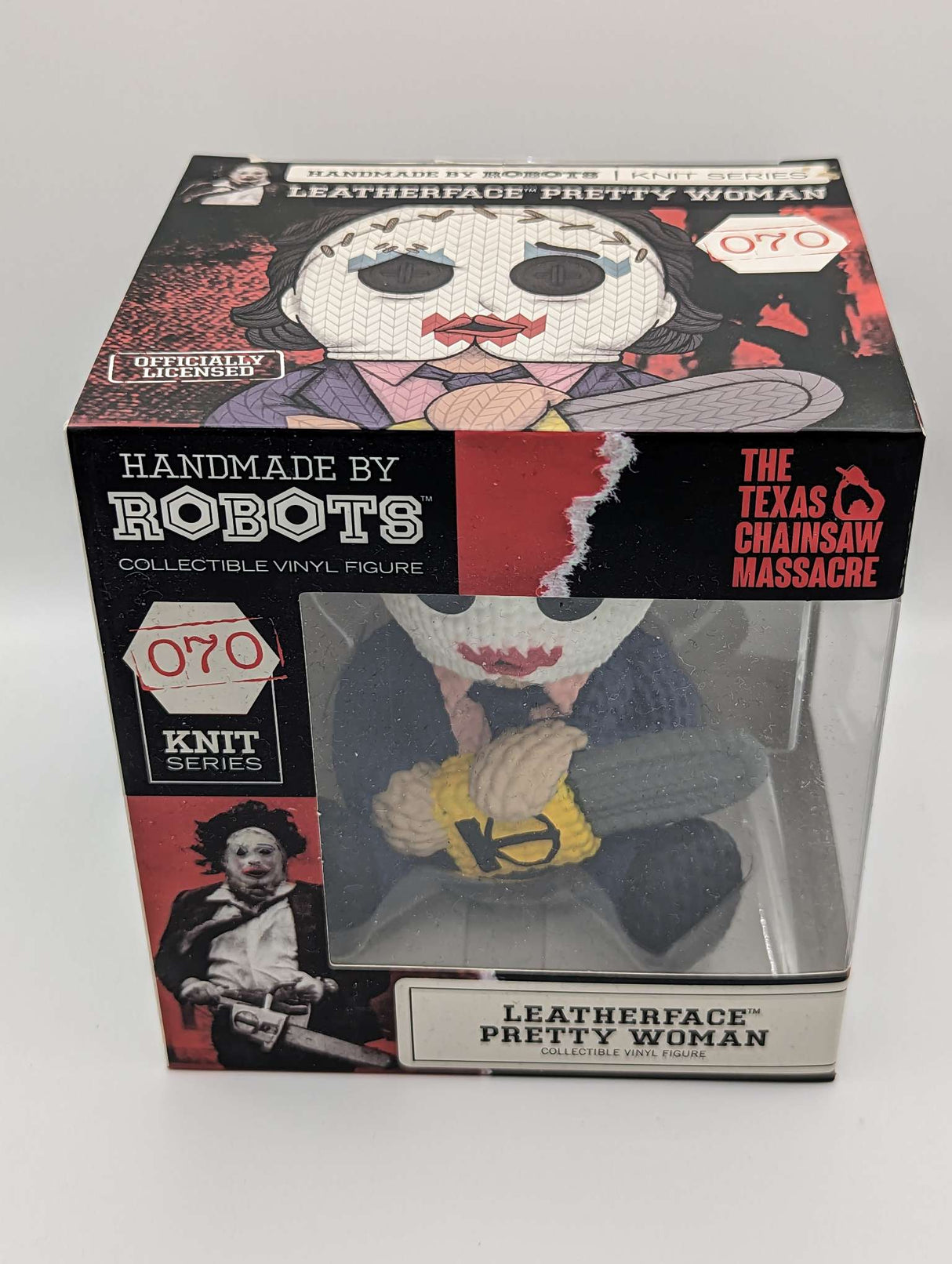 Damaged Box | Handmade by Robots | The Texas Chainsaw Massacre | Leatherface Pretty Woman | Vinyl Figure | Knit Series #070