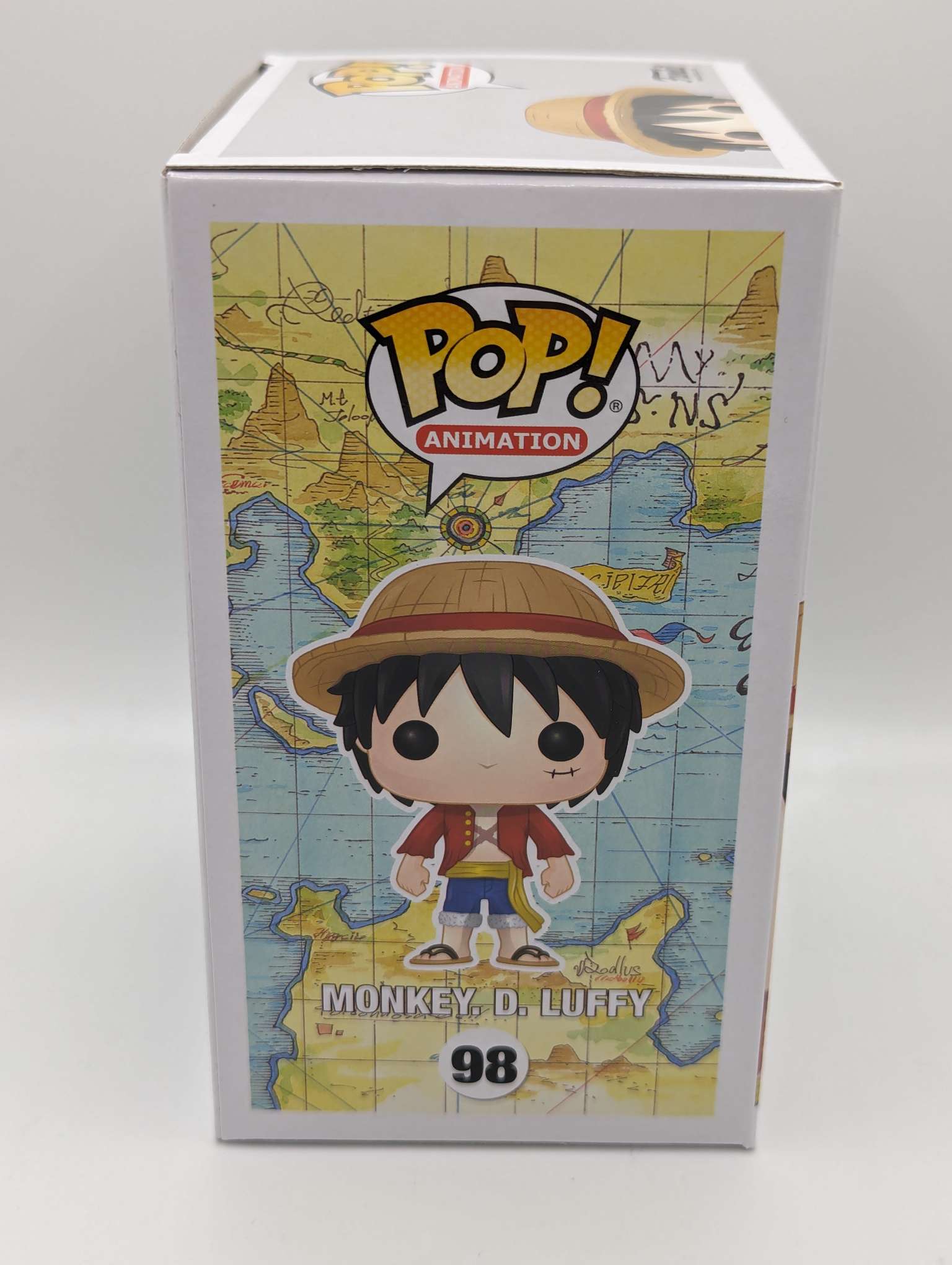 Funko Pop 'One Piece' MONKEY D LUFFY Vinyl Figure #98 NRFB 2016 Glossy  Version