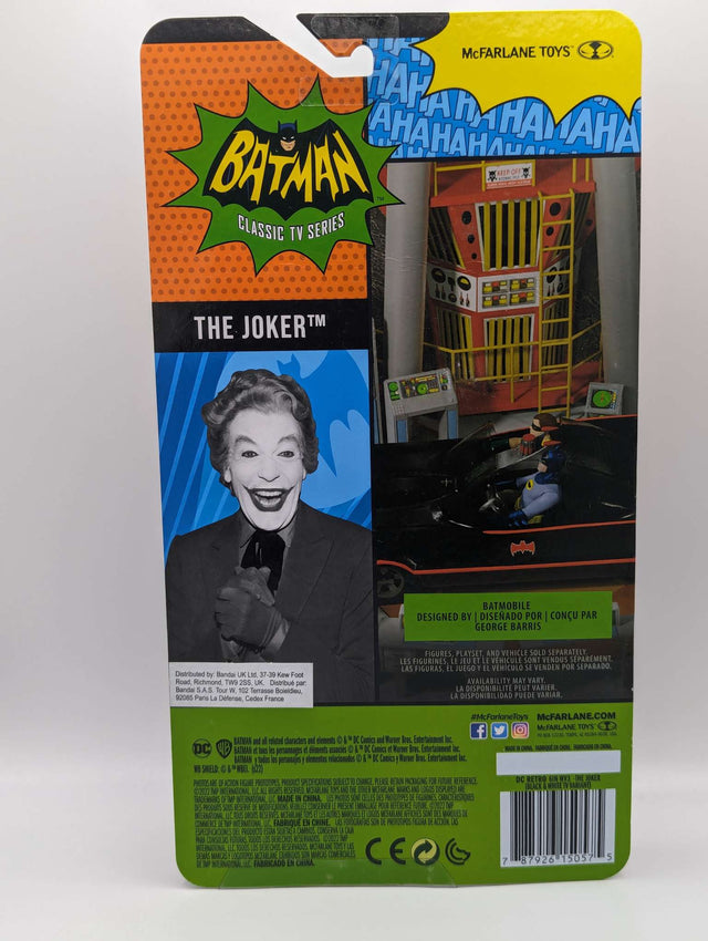 Batman Classic TV Series | DC Retro The Joker (Black and White) | 5 inch Figure | McFarlane Toys