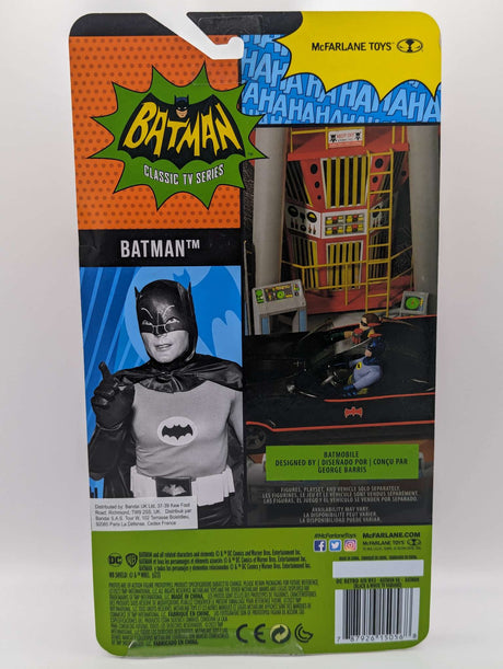 Batman Classic TV Series | DC Retro Batman (Black and White) | 5 inch Figure | McFarlane Toys