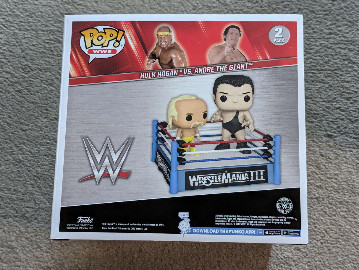 Damaged Box | Funko Pop WWE | Hulk Hogan and Andre the Giant in Ring | 2 Pack