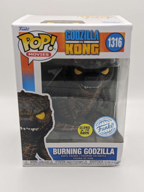 Damaged Box | Funko Pop Movies | Godzilla vs Kong | Burning Godzilla #1316 | Glow in the Dark