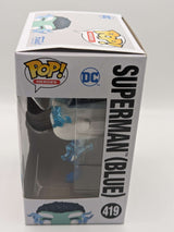 Damaged Box | Funko Pop Heroes | DC Universe | Superman Blue | 2021 Fall Convention #419