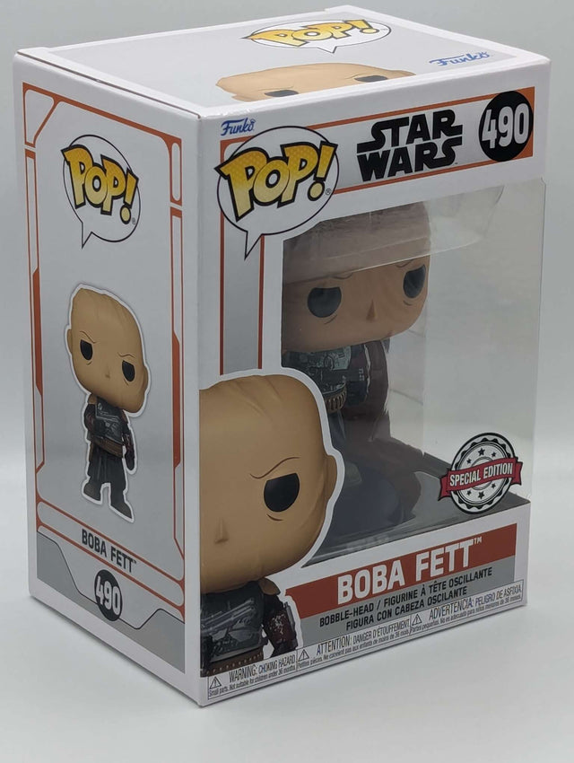 Funko Pop Star Wars Mandalorian | Boba Fett (without Helmet) #490