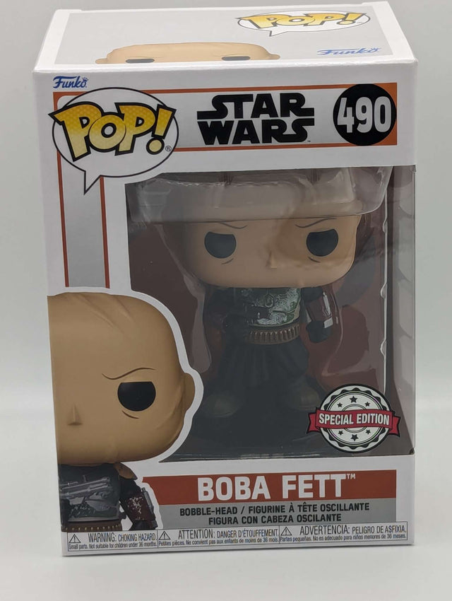 Funko Pop Star Wars Mandalorian | Boba Fett (without Helmet) #490