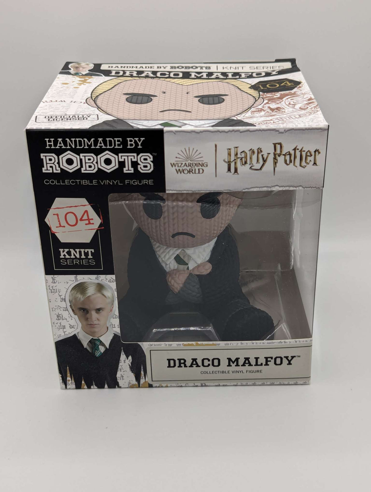 Damaged Box | Handmade by Robots | Harry Potter | Draco Malfoy Vinyl Figure | Knit Series #104