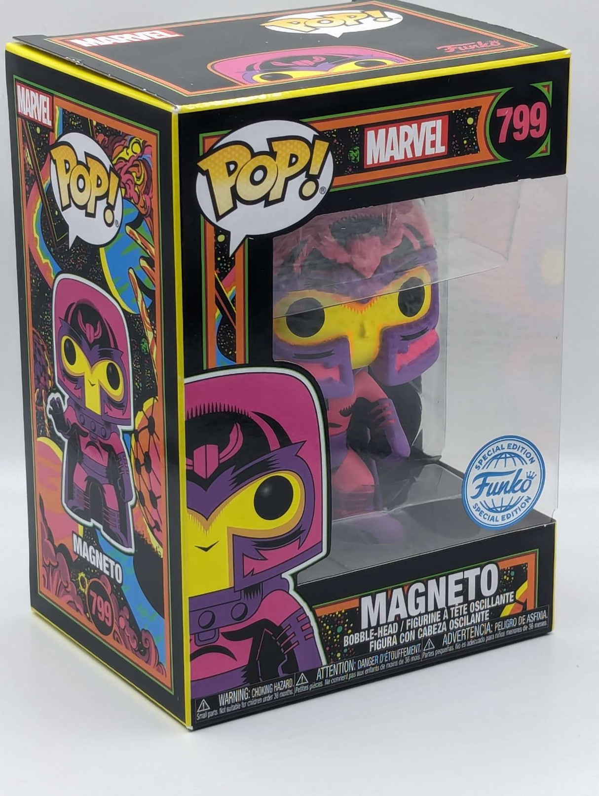 Damaged Box | Funko Pop Marvel | Magneto (Black Light) #799
