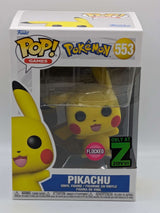 Funko Pop Games | Pokemon | Pikachu (Waving) | Flocked #553