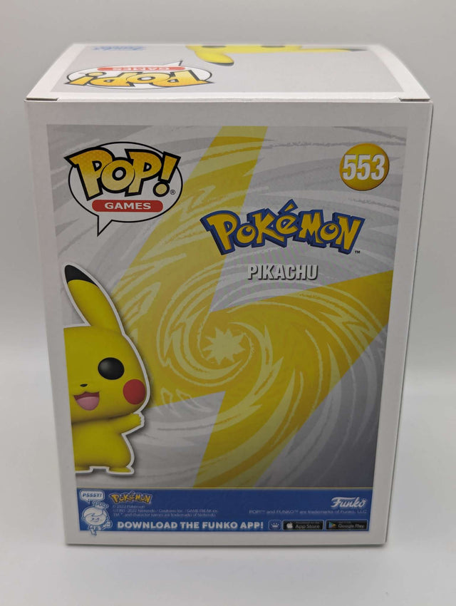 Funko Pop Games | Pokemon | Pikachu (Waving) | Flocked #553