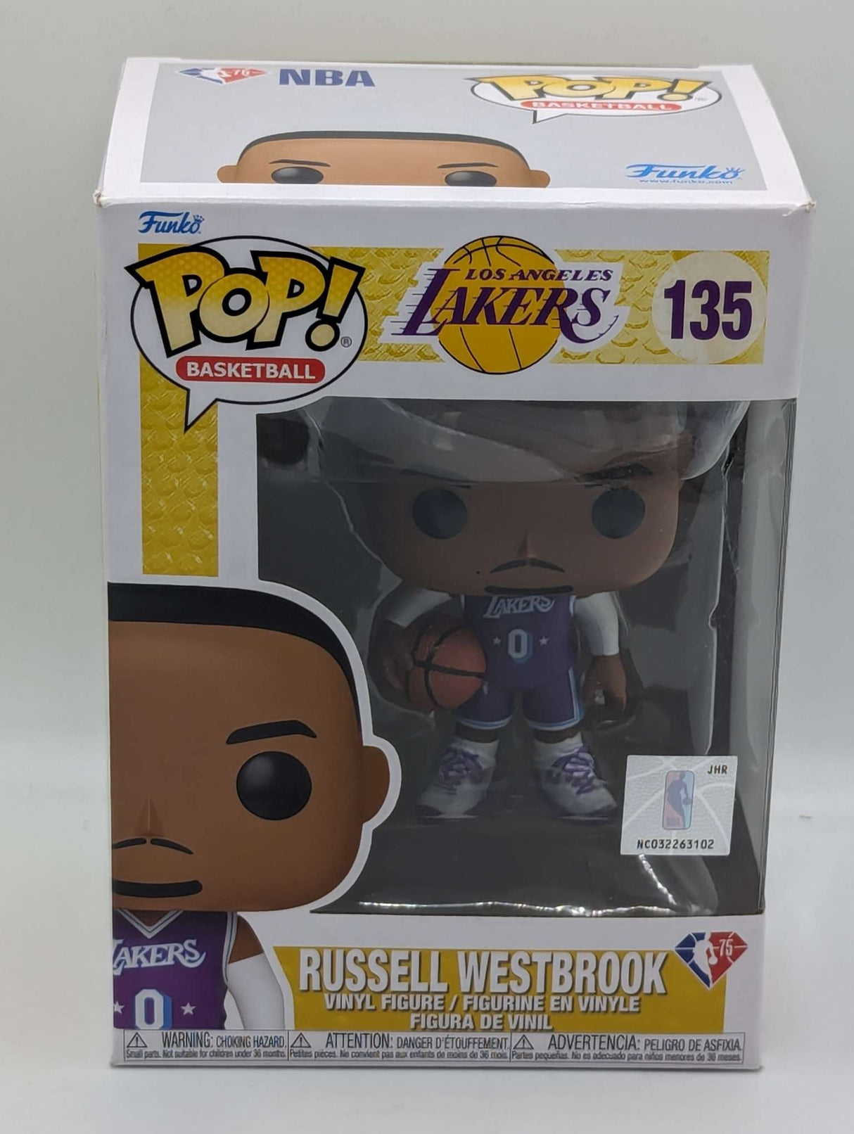 Damaged Box | Funko Pop Basketball | Los Angeles Lakers | Russell Westbrook (City Edition)#135