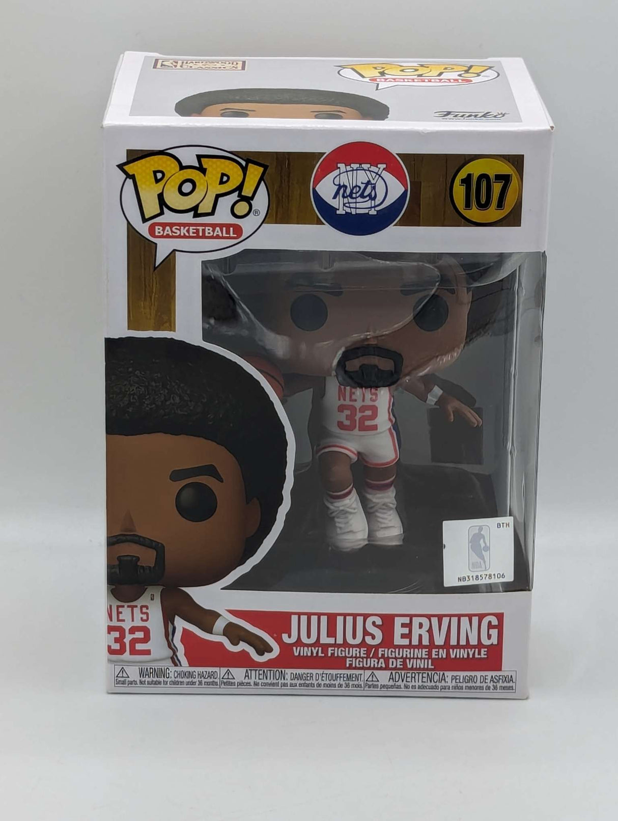 Funko Pop Basketball | New York Nets | Julius Erving #107