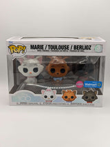 Damaged Box | Aristocats | Marie, Toulouse, Berlioz | Funko Pop Disney |  3 Pack Flocked