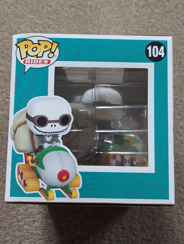 Damaged Box | Jack with Goggles on Snowmobile | Nightmare Before Christmas | Funko Pop Rides #104