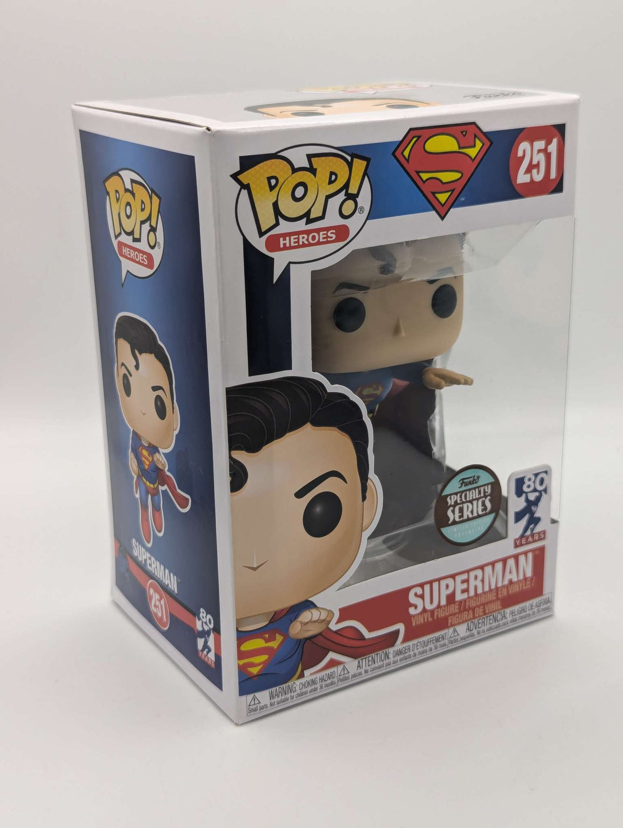 Damaged Box | Superman Flying (80th Anniversary) | Funko Pop Heroes | #251