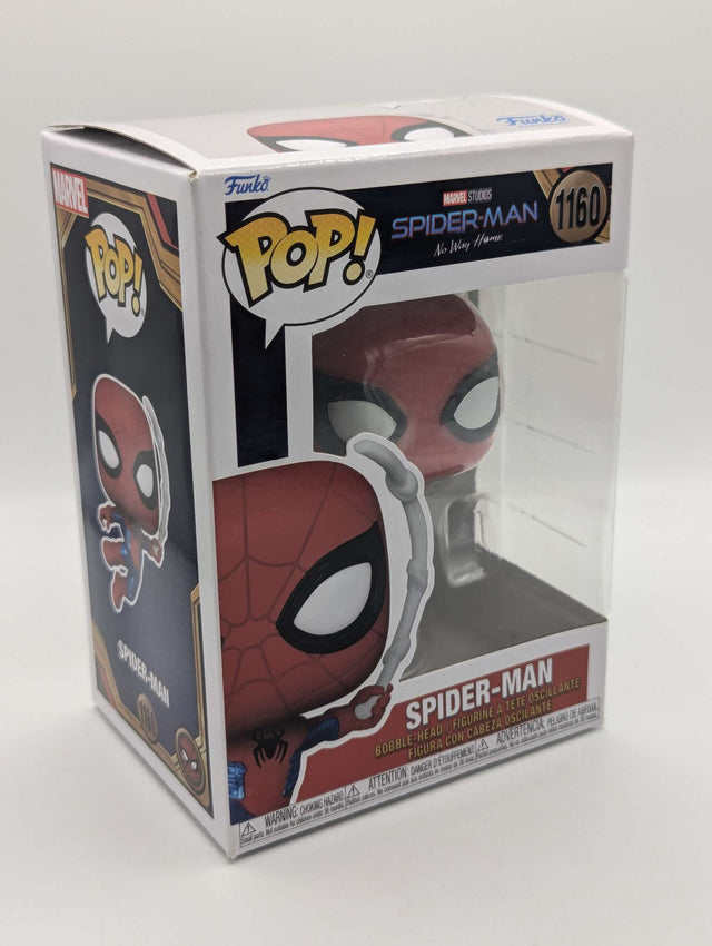 Damaged Box |  Spider-Man (Swinging) | No Way Home | Funko Pop Marvel #1160 Metallic