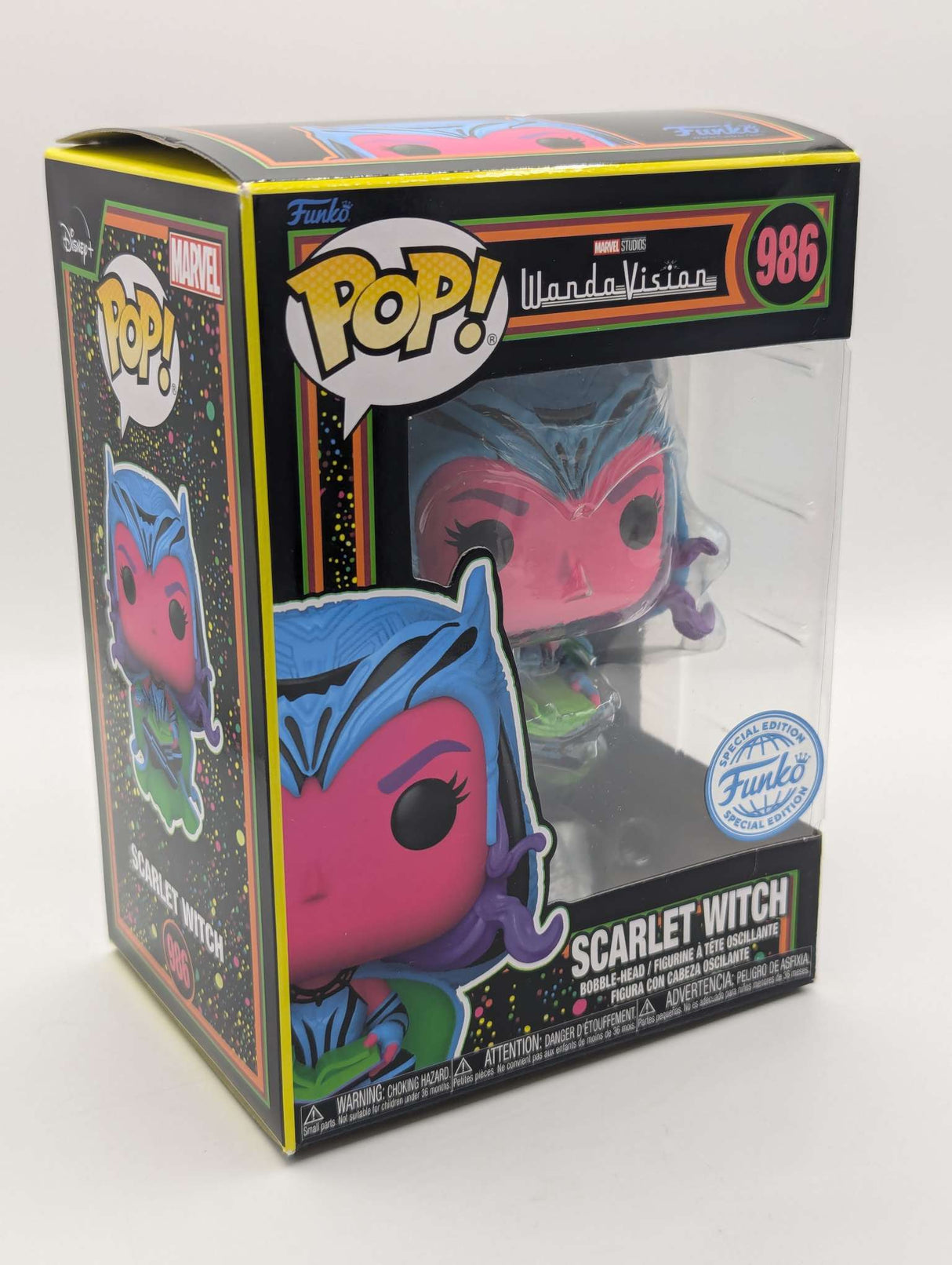 Damaged Box | Scarlet Witch (Blacklight) | WandaVision | Funko Pop Marvel #986