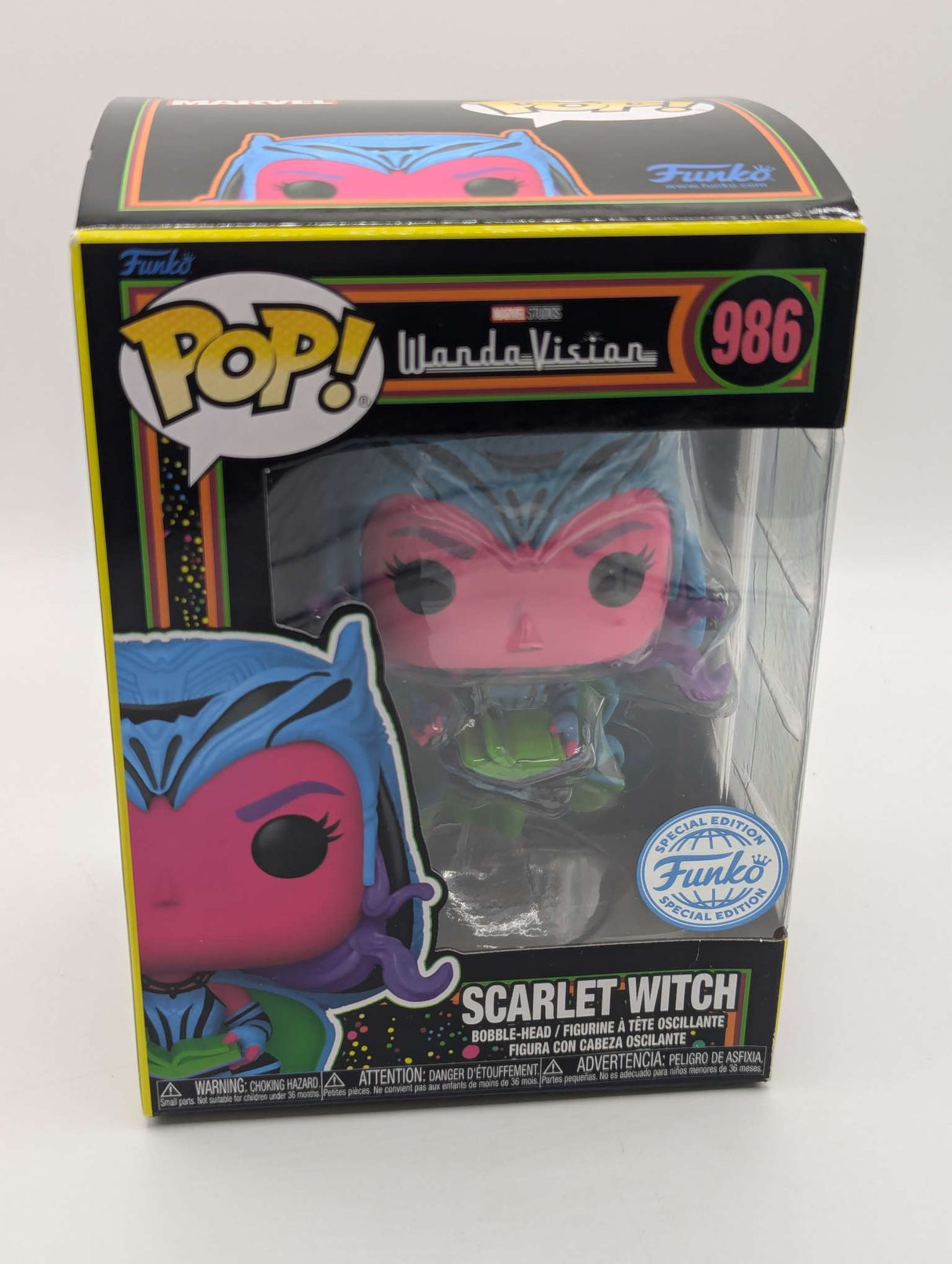 Damaged Box | Scarlet Witch (Blacklight) | WandaVision | Funko Pop Marvel #986