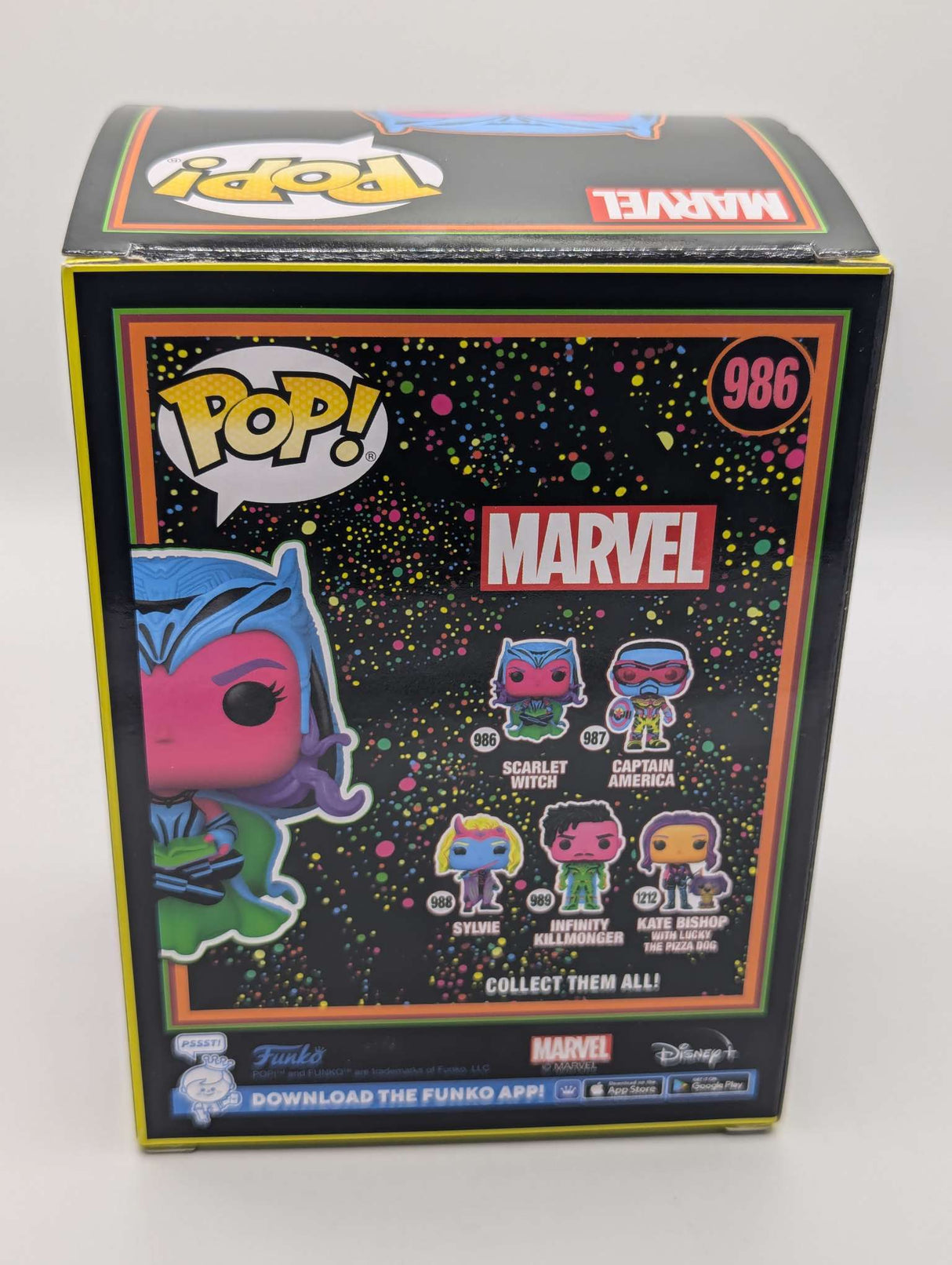 Damaged Box | Scarlet Witch (Blacklight) | WandaVision | Funko Pop Marvel #986