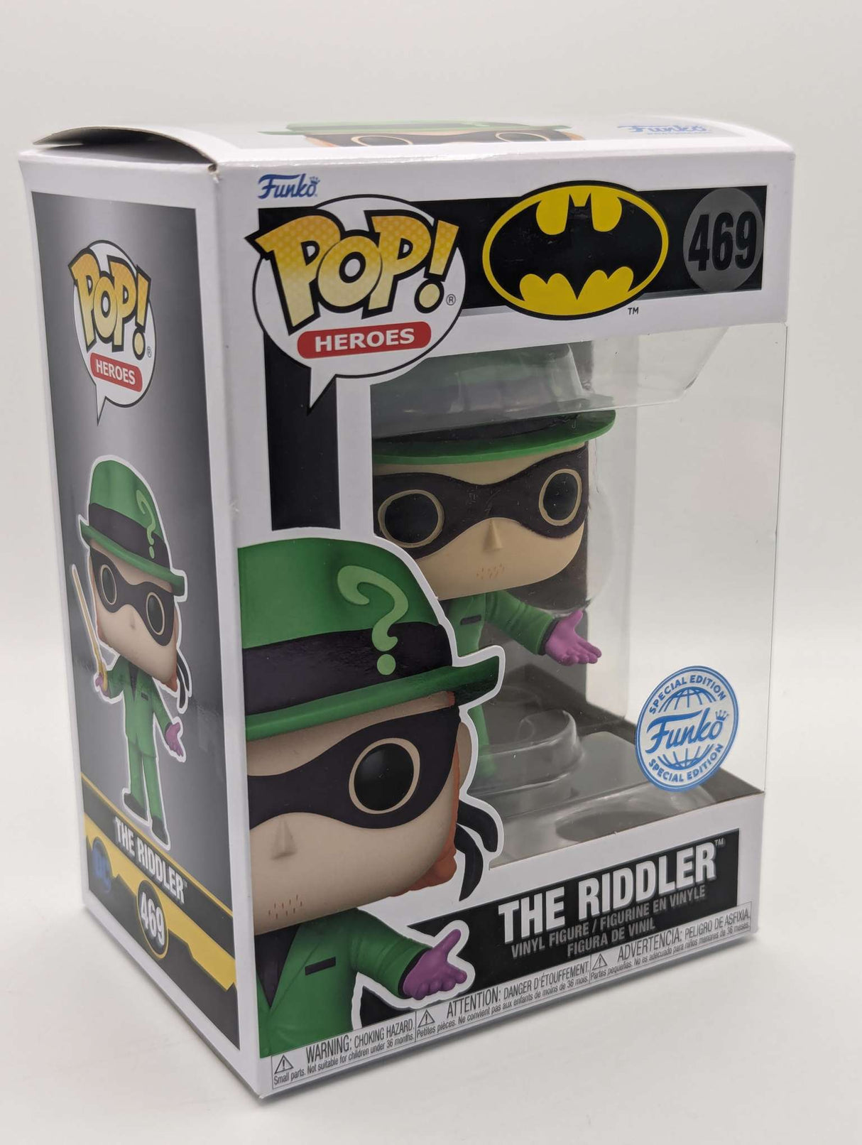 Damaged Box | DC The Riddler | Batman | Funko Pop Heroes #469