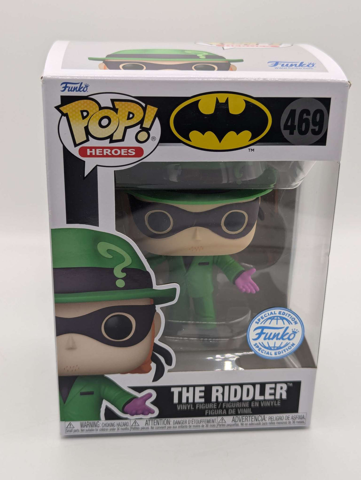 Damaged Box | DC The Riddler | Batman | Funko Pop Heroes #469