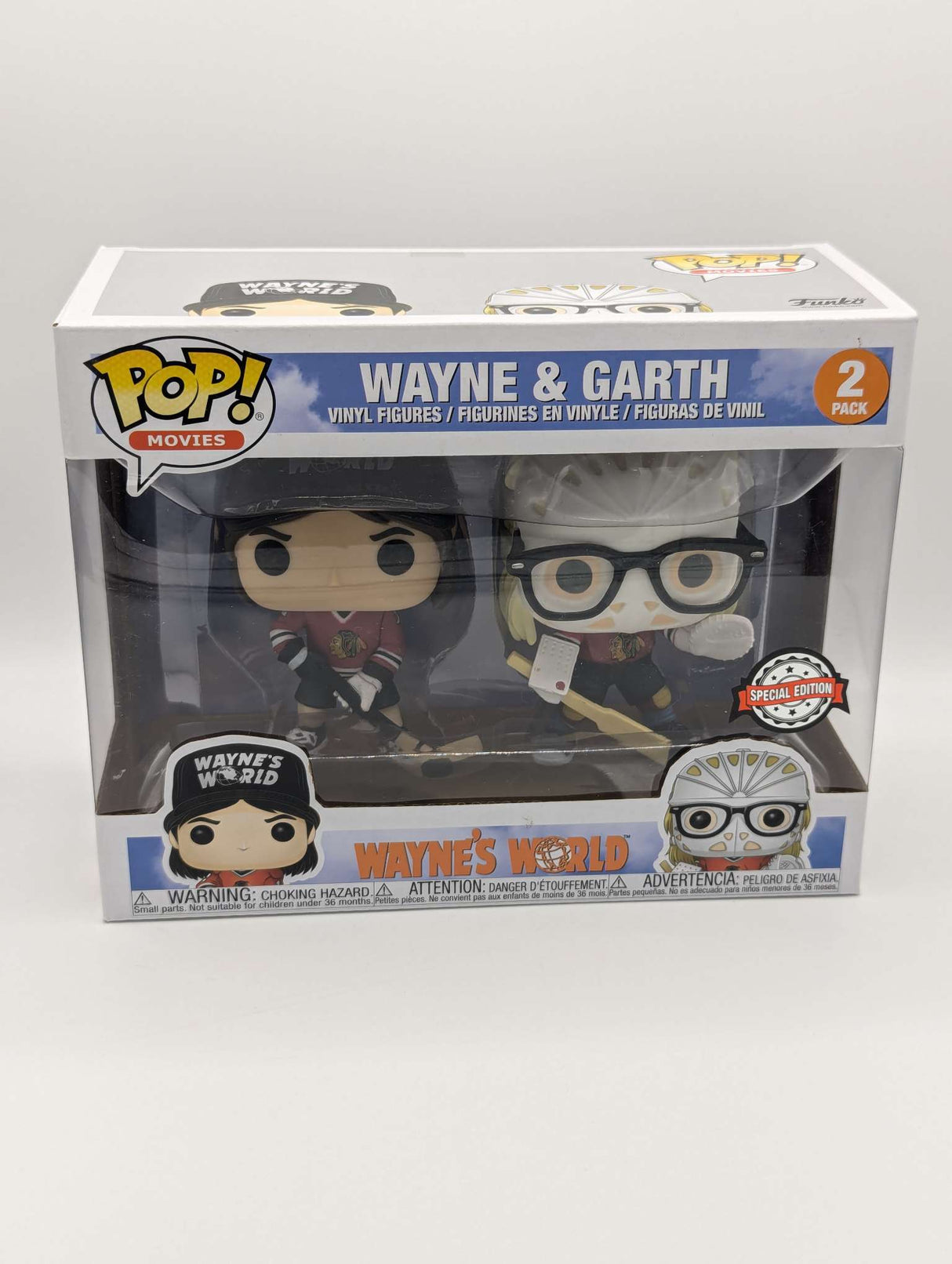 Damaged Box | Wayne and Garth Ice Hockey | Funko Movies | Wayne's World | 2 Pack