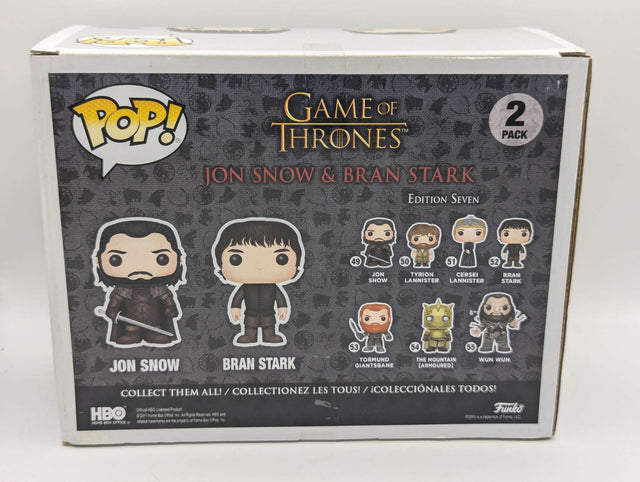 Damaged Box | Jon Snow & Bran Stark | Game of Thrones | Funko Pop 2 Pack