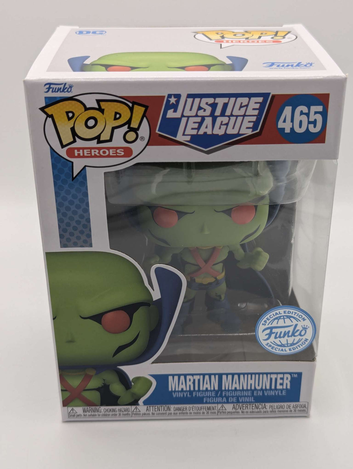 Damaged Box |  Martian Manhunter  | Justice League | Funko Pop Heroes | #465