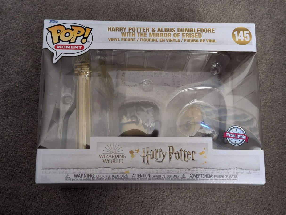 Damaged Box | Harry Potter and Albus Dumbledore With the Mirror of Erised | Funko Pop Moment #145