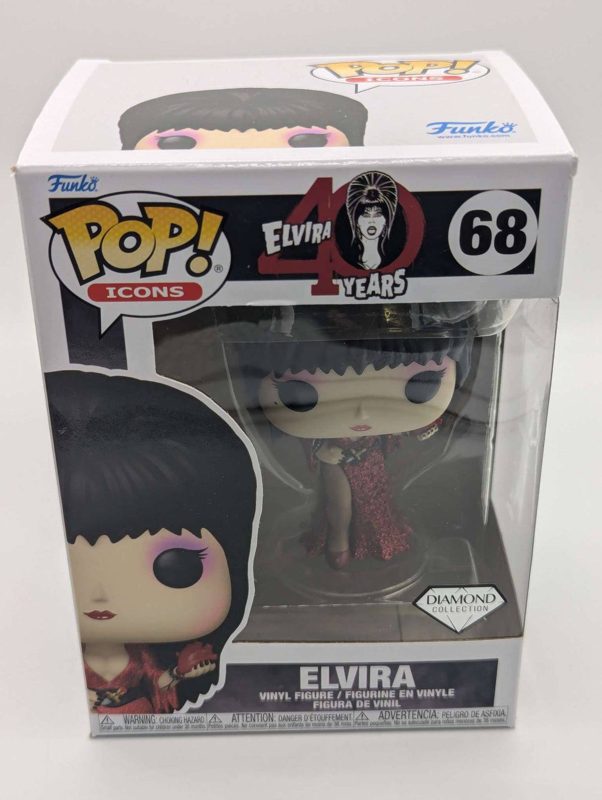 Damaged Box | Funko Pop Icons | Elvira (Diamond) #68