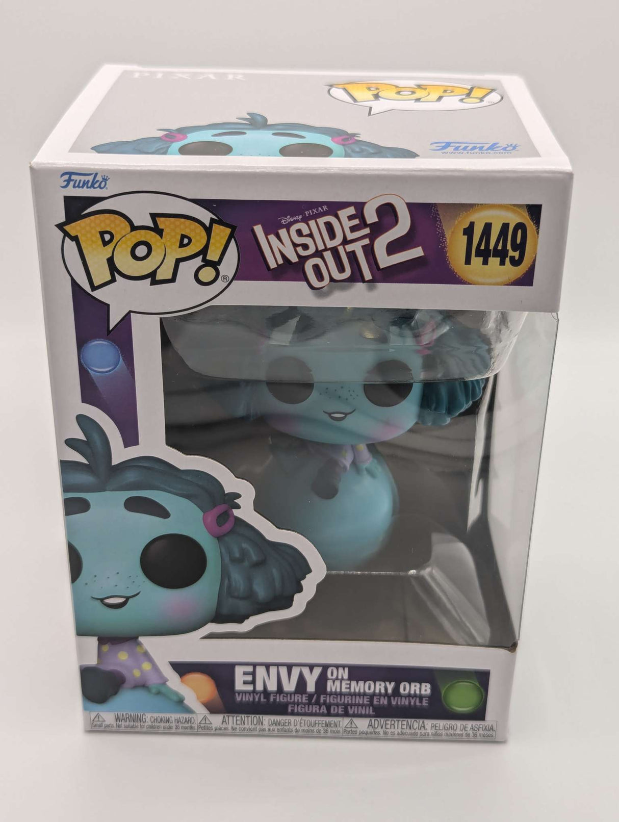Damaged Box | Funko Pop Disney | Inside Out 2 | Envy on Memory Orb #1449
