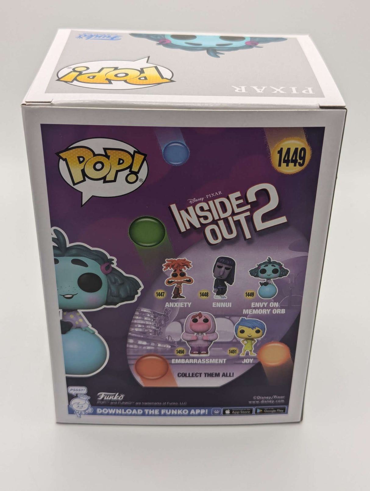 Damaged Box | Funko Pop Disney | Inside Out 2 | Envy on Memory Orb #1449