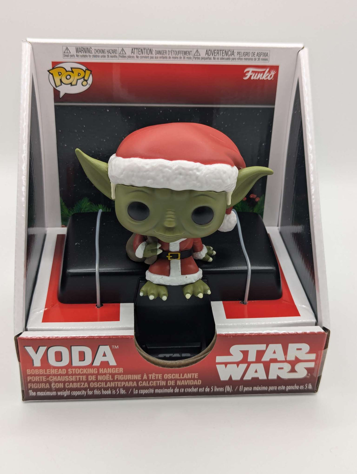 Funko Pop Edge-Sitter | Star Wars Stocking Hanger | Christmas Yoda