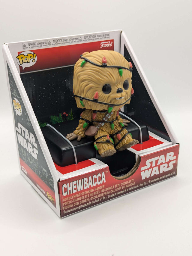 Funko Pop Edge-Sitter | Star Wars Stocking Hanger | Christmas Chewbacca