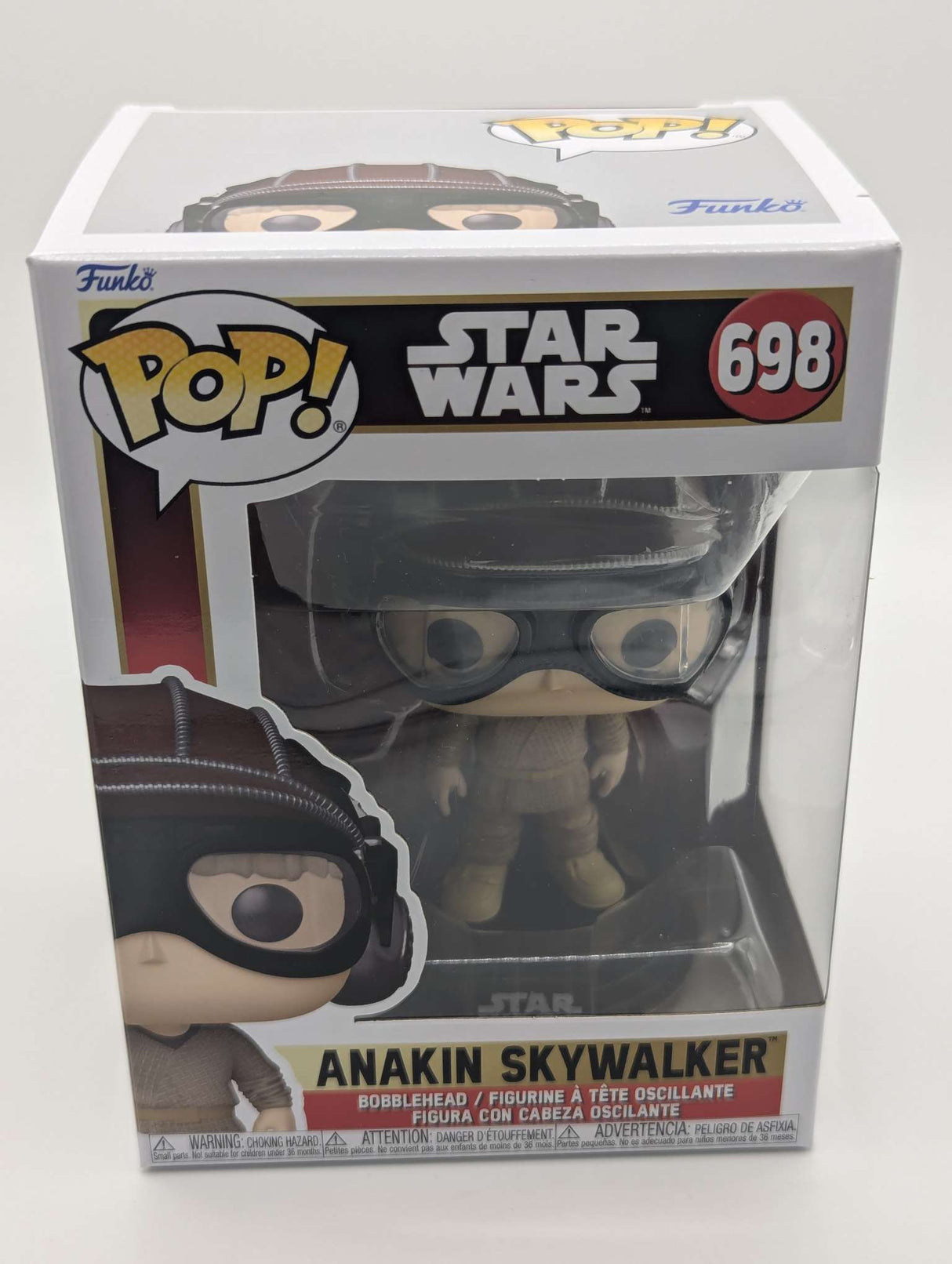 Damaged Box | Funko Pop Star Wars | Episode 1 The Phantom Menace | Anakin Skywalker (Helmet) #698