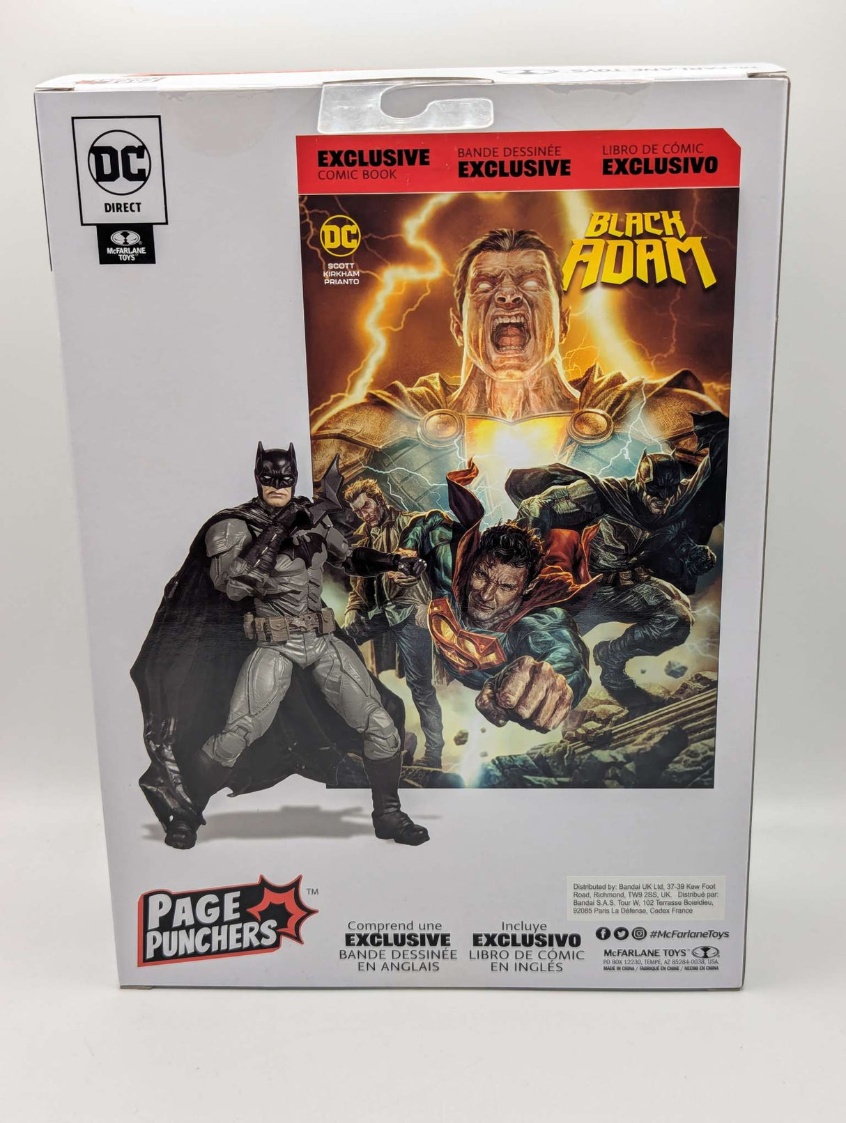 DC Batman with Black Adam Comic | Page Punchers | 7 inch Figure | McFarlane Toys