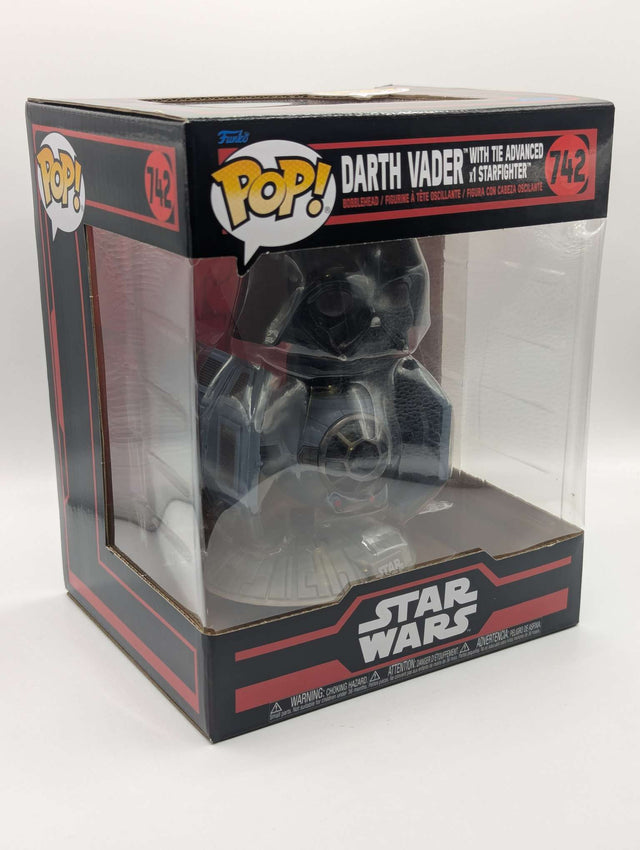 DARTH VADER with TIE ADVANCED X1 STARFIGHTER | Funko Pop Star Wars Deluxe Dark Side #742