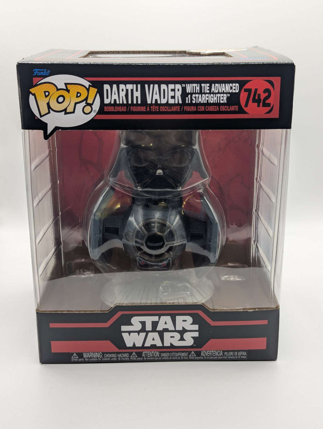 DARTH VADER with TIE ADVANCED X1 STARFIGHTER | Funko Pop Star Wars Deluxe Dark Side #742