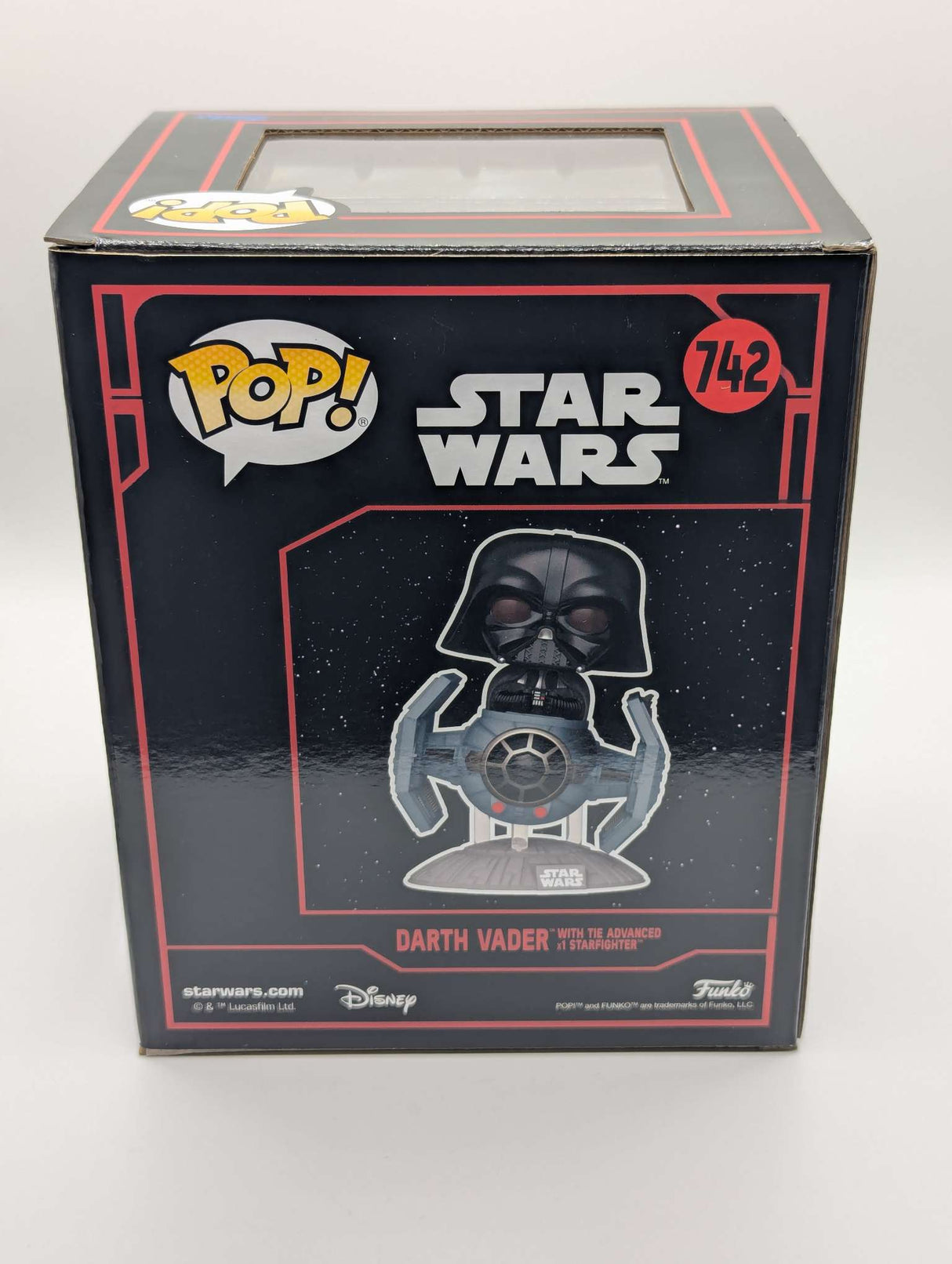 DARTH VADER with TIE ADVANCED X1 STARFIGHTER | Funko Pop Star Wars Deluxe Dark Side #742