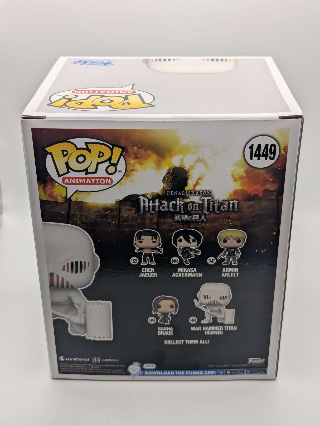 WAR HAMMER TITAN | Attack on Titan | Funko Pop Animation | 6 Inch #1449